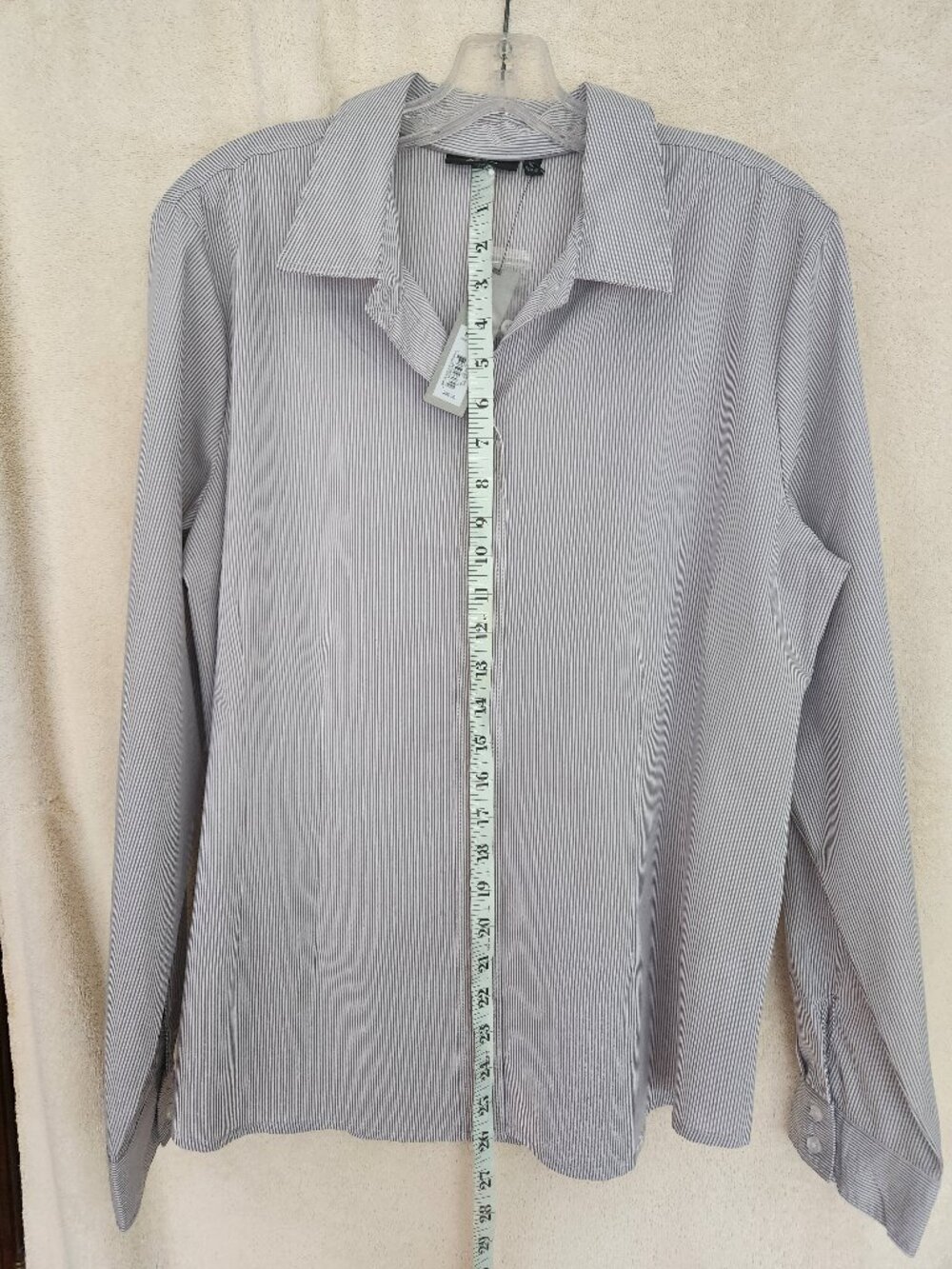Blue/white pinstripe button down long sleeve shirt NWT